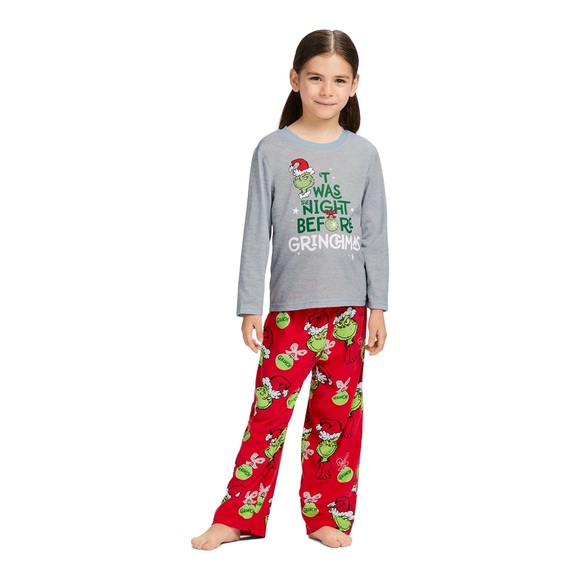 NWT Grinch Family Sleep Kids 2-Piece Pajama Set - Picture 1 of 13